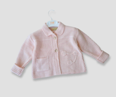 جاكت تريكو بناتي ياقه وجيب